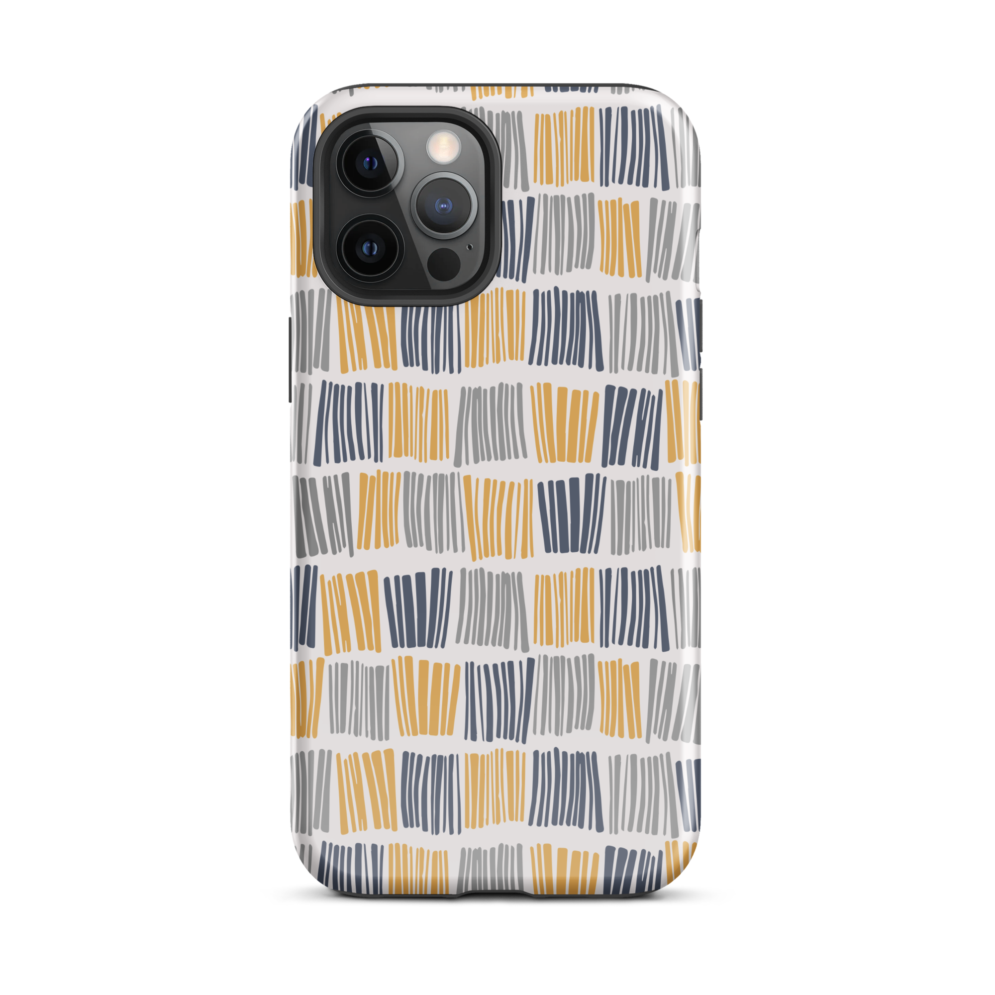 Gray & Gold Hashes iPhone 12 Pro Max Case