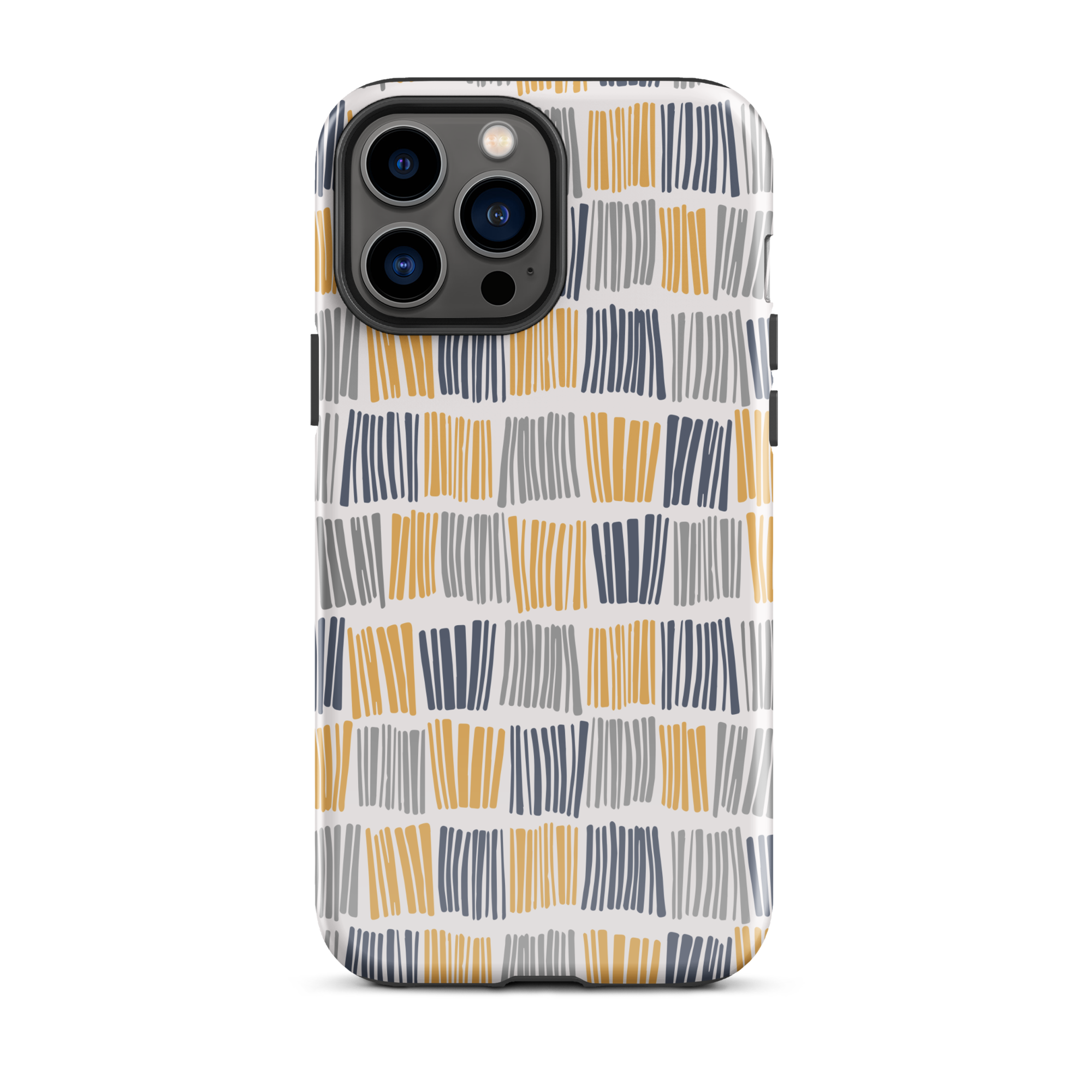 Gray & Gold Hashes iPhone 13 Pro Max Case