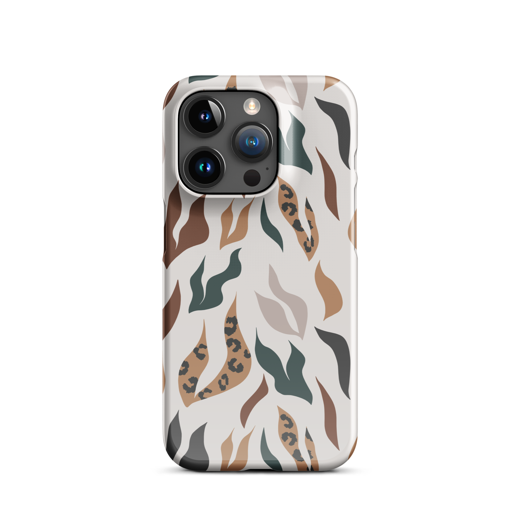 Leopard Leaves iPhone 15 Pro Case
