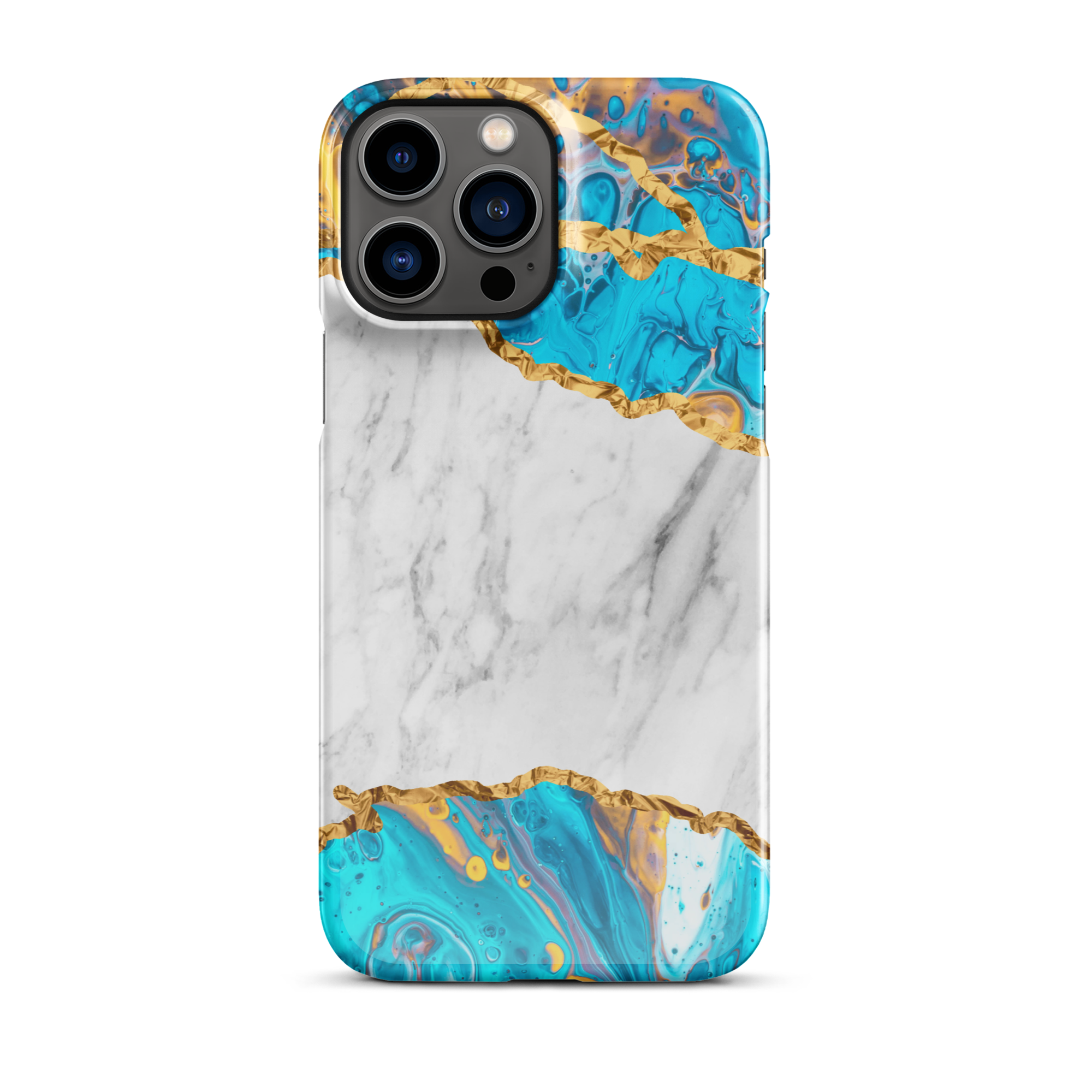 Ocean Gold Marble iPhone 13 Pro Max Case