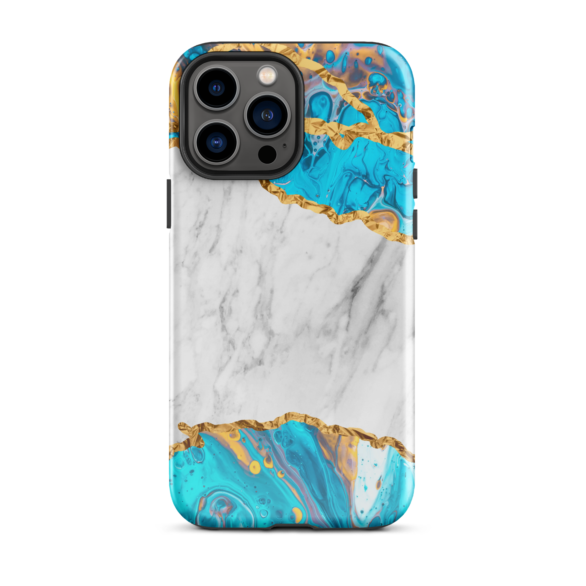 Ocean Gold Marble iPhone 13 Pro Max Case