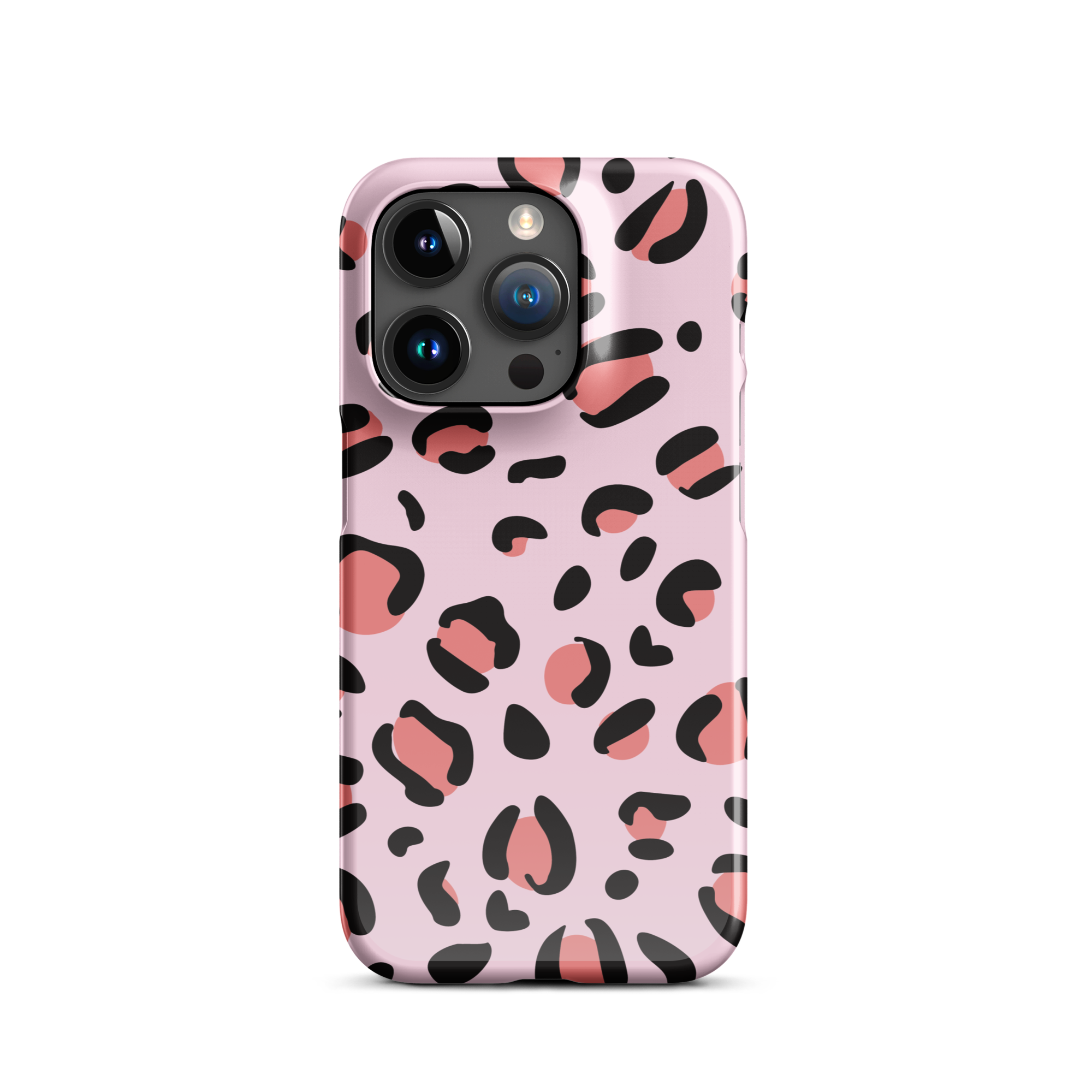 Pink Leopard Print iPhone 15 Pro Case