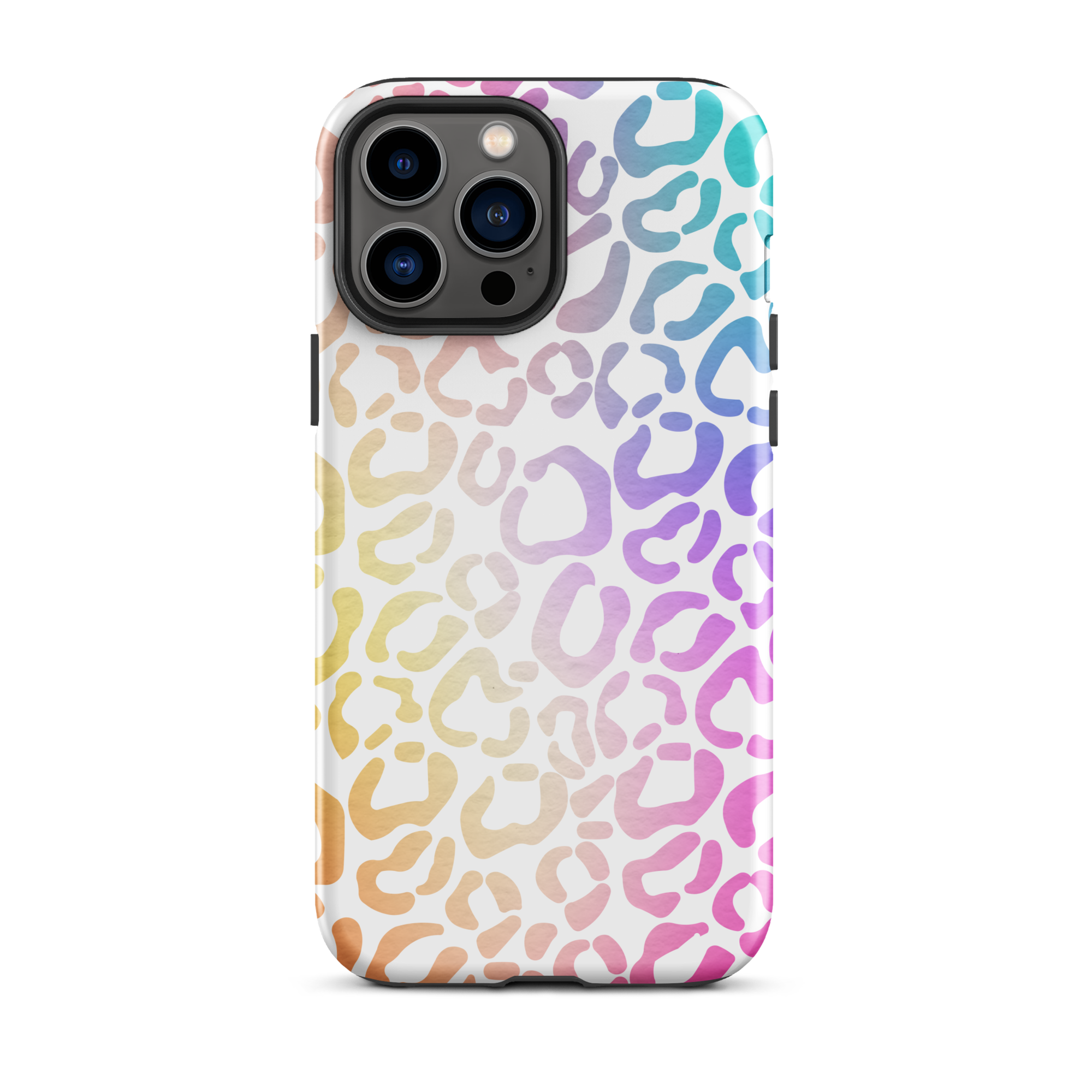 Rainbow Leopard Print iPhone 13 Pro Max Case