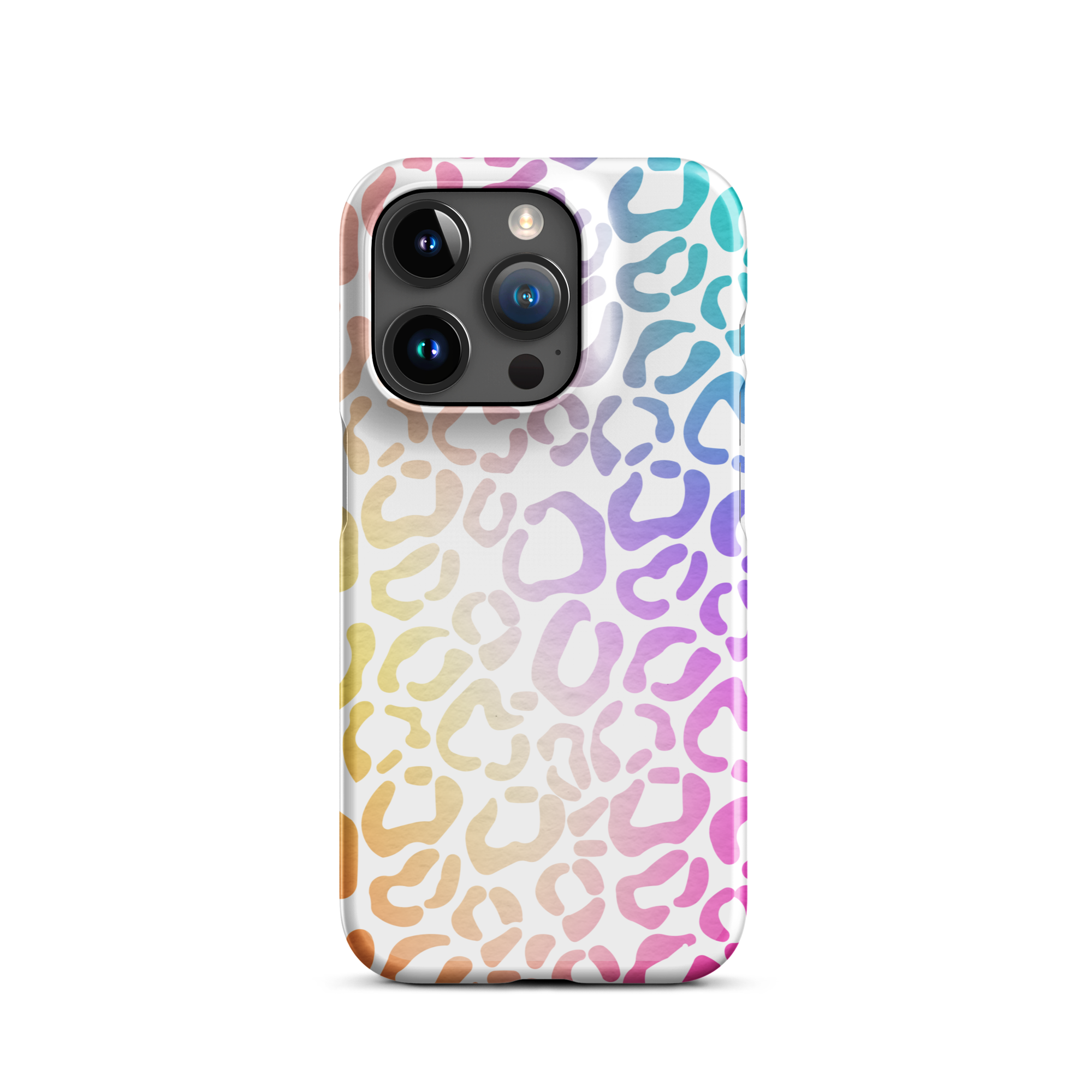 Rainbow Leopard Print iPhone 15 Pro Case