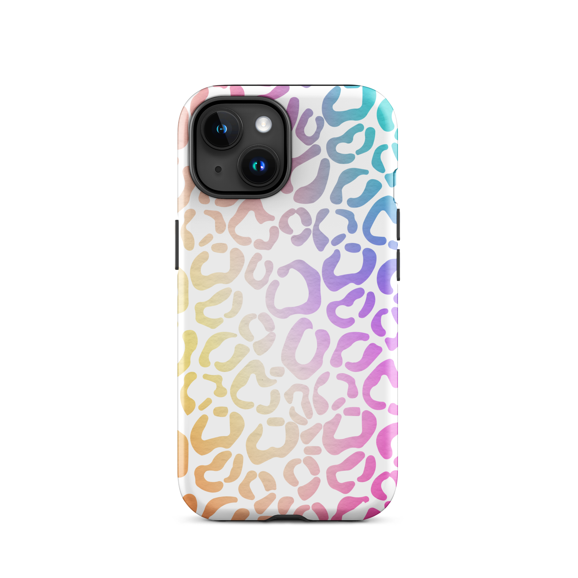 Rainbow Leopard Print iPhone 15 Case