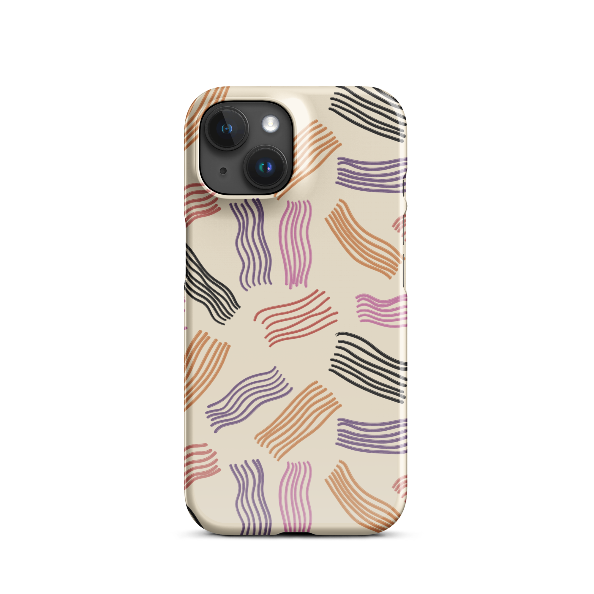 Whimsical Stripes iPhone 15 Case